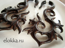 Серьги из дерева Ahava Curls